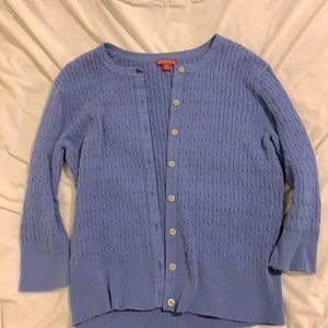 Merona cardigan, color is periwinkle